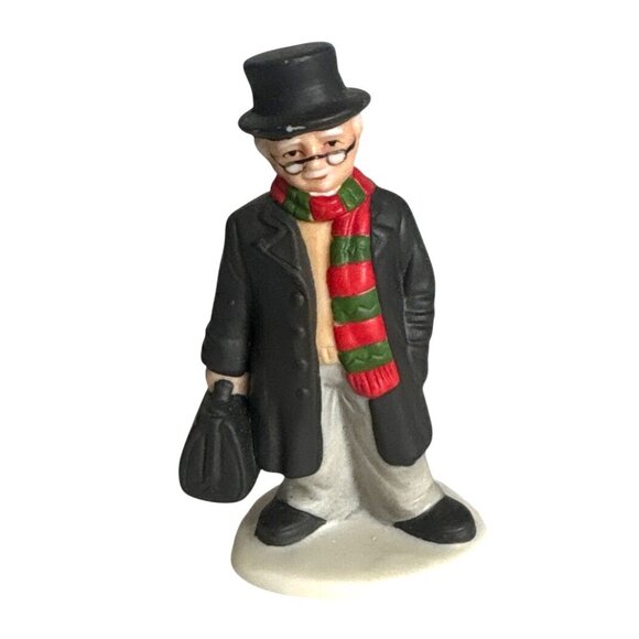 Lefton Geo Z Colonial Village Doc Mitchell Doctor Christmas Figurine 07924 - Picture 1 of 7